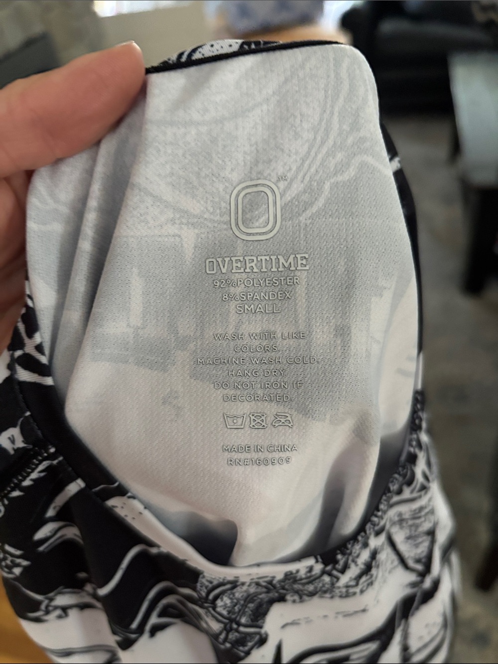 Overtime Black & White Short Sleeve Tee - Small